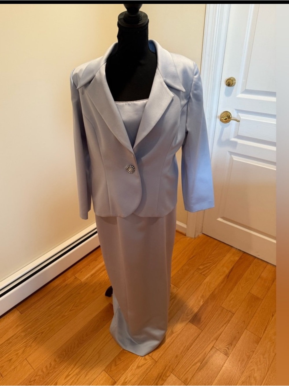 Michaelangelo Elegant Formal 2 Piece Light Blue Dress with Jacket  NWOT